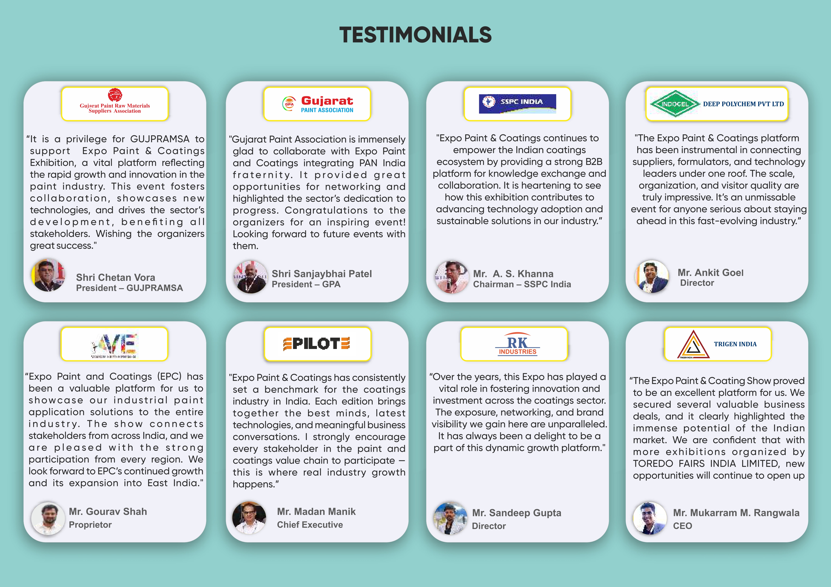 Client Testimonails Expo Paint and Coatings